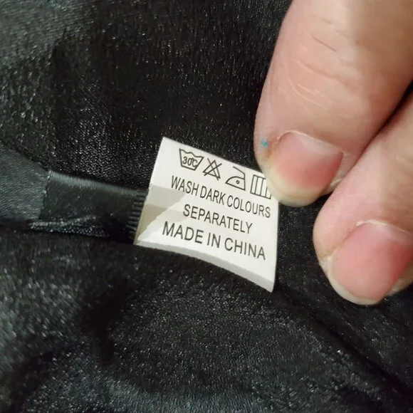 MllesReve Cocktail Party Dress Women Size XL Black Vintage Floral Lace Hi Low - Picture 9 of 11